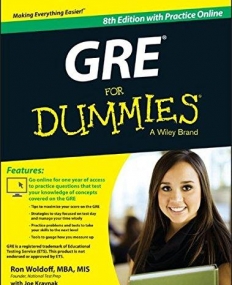 GRE For Dummies: with Online Practice Tests,8e