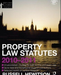 PROPERTY LAW STATUTES 2010-2011