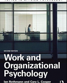 Work and Organizational Psychology