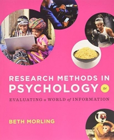 Research Methods in Psychology - Evaluating 
a World of Information 2e