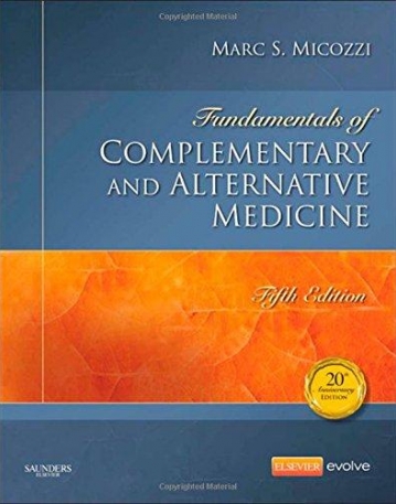 FUNDAMENTALS OF COMPLEMENTARY AND ALTERNATIVE MEDICINE, 5TH EDITION