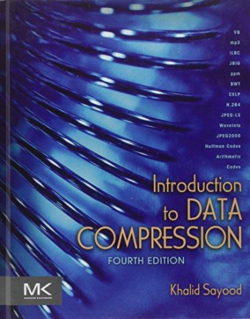 INTRODUCTION TO DATA COMPRESSION