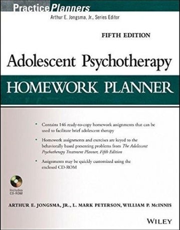 Adolescent Psychotherapy Homework Planner,5e