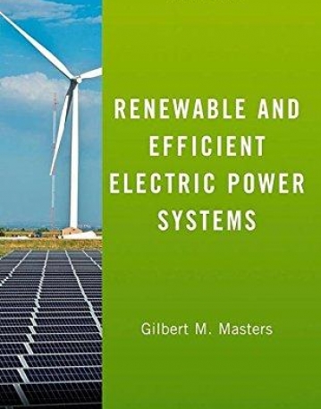 Renewable and Efficient Electric Power Systems,2e