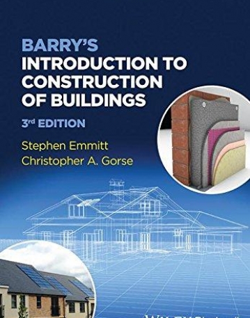 Barry's Introduction to Construction of Buildings ,3e