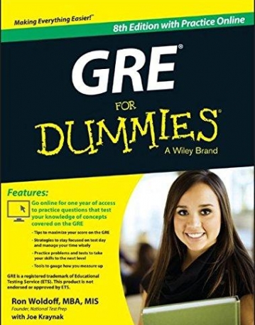 GRE For Dummies: with Online Practice Tests,8e