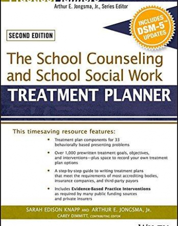 School Counseling and School Social Work Treatment Planner, with DSM-5 Updates, 2e