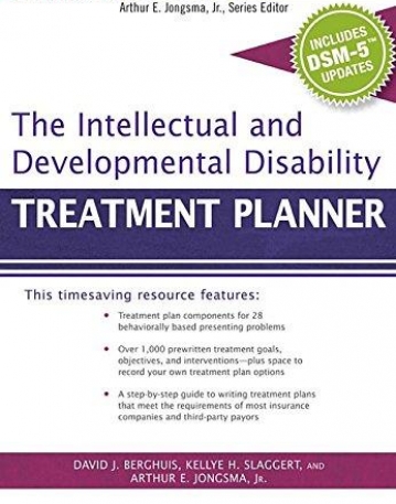 Intellectual and Developmental Disability Treatment Planner, with DSM 5 Updates,2e