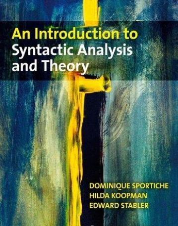 Intro. to Syntactic Analysis and Theory