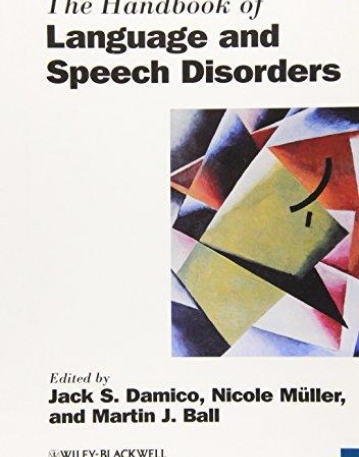 HDBK of Language and Speech Disorders