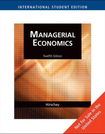 MANAGERIAL ECONOMICS