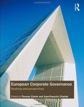 EUROPEAN CORPORATE GOVERNANCE READINGS & PERSPECTIVES