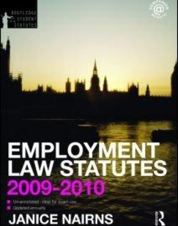 EMPLOYMENT LAW STATUTES 2009-2010
