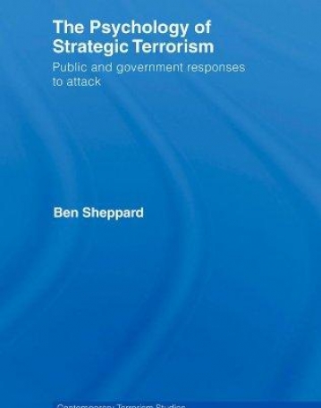 PSYCHOLOGY OF STRATEGIC TERRORISM: PUBLIC AND GOVERNMEN