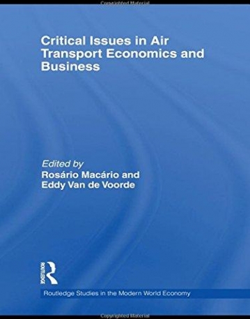 CRITICAL ISSUES IN AIR TRANSPORT ECONOMICS AND BUSINESS