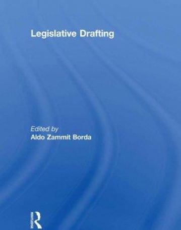 LEGISLATIVE DRAFTING