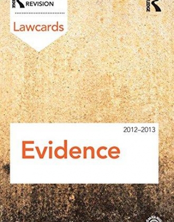 EVIDENCE LAWCARDS 2012-2013