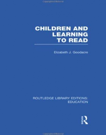 CHILDREN AND LEARNING TO READ