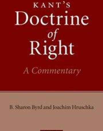 KANT'S DOCTRINE OF RIGHT: A COMMENTARY