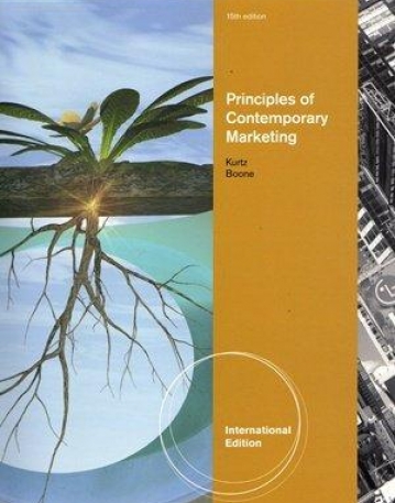 PRINCIPLES OF CONTEMPORARY MARKETING, INTERNATIONAL EDITION