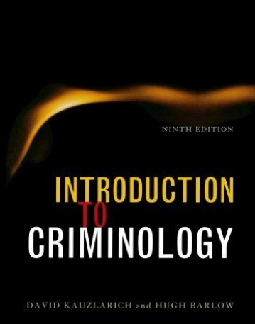 INTRODUCTION TO CRIMINOLOGY