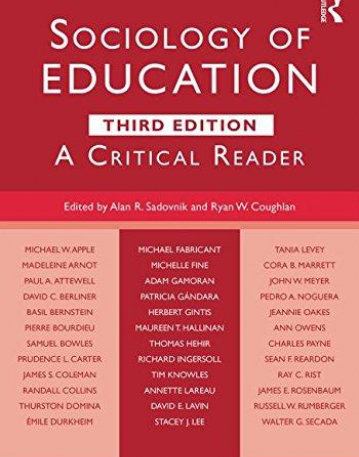 Sociology of Education: A Critical Reader