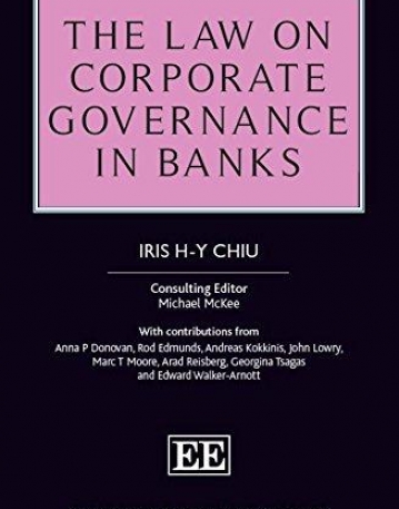 The Law on Corporate Governance in Banks (Elgar Financial Law and Practice series)