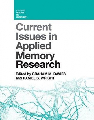 CURRENT ISSUES IN APPLIED MEMORY RESEARCH (CURRENT ISSUES IN MEMORY)