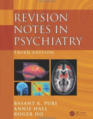 Revision Notes in Psychiatry, Third Edition