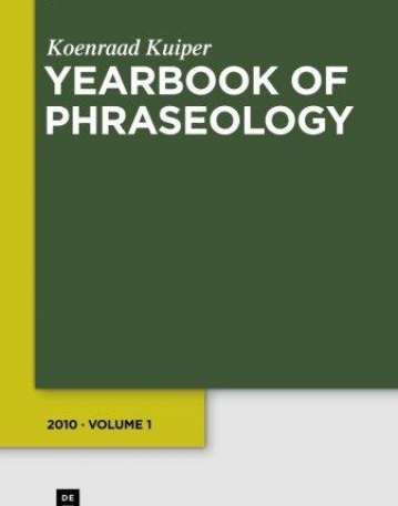 YEARBOOK OF PHRASEOLOGY 2010