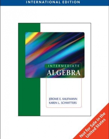 INTERMEDIATE ALGEBRA, IE