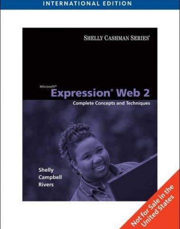 MICROSOFT EXPRESSION WEB 2: COMPLETE CONCEPTS AND TECHN