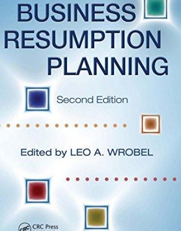 BUSINESS RESUMPTION PLANNING, SECOND EDITION