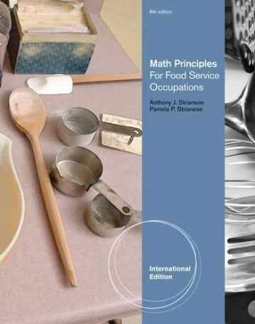 MATH PRINCIPLES FOR FOOD SERVICE OCCUPATIONS