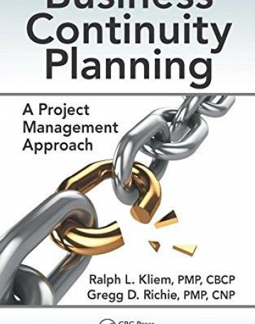 Business Continuity Planning: A Project Management Approach