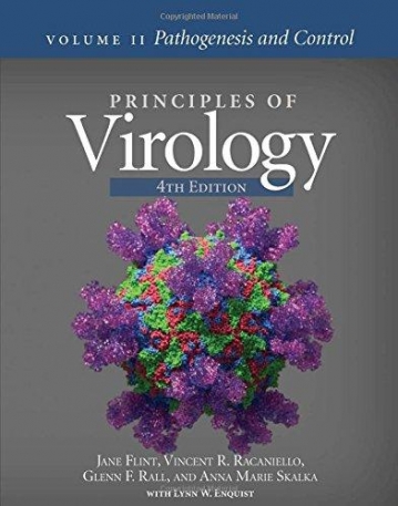 Principles of Virology: Volume 2 Pathogenesis and Control