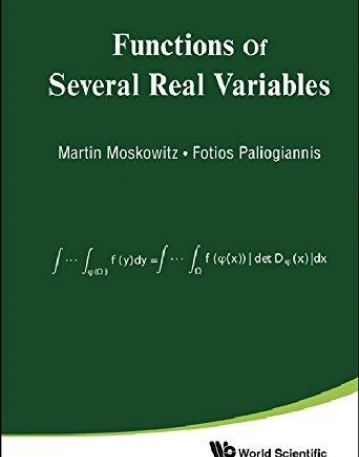 FUNCTIONS OF SEVERAL REAL VARIABLES