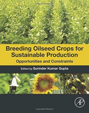 Breeding Oilseed Crops for Sustainable Production