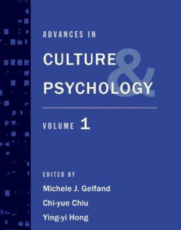 Advances in Culture and Psychology: Volume 1