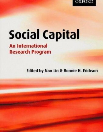 Social Capital: An International Research Program