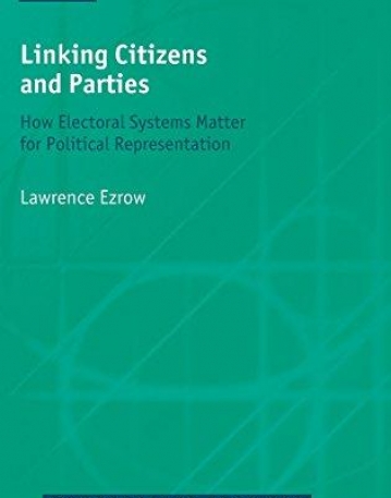 Linking Citizens And Parties How Electoral System