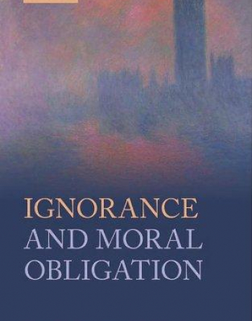 OUP, Ignorance and Moral Obligation