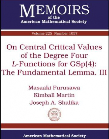 ON CENTRAL CRITICAL VALUES OF THE DEGREE FOUR $L$-FUNCTIONS FOR GSP (4) (MEMO/225/1057)