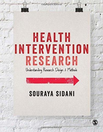 Health Intervention Research: Understanding Research Design and Methods 