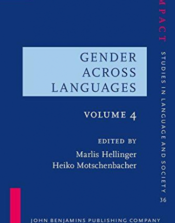 Gender Across Languages. Volume 4.