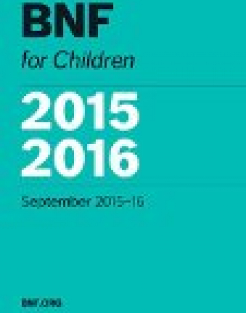 British National Formulary, BNF for Children 01/01/2015-2016