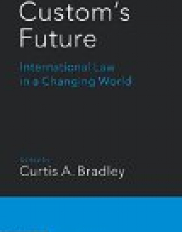 Custom's Future: International Law in a Changing World 